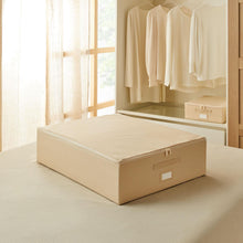 Ocean Home Textile Storage Box, Herringbone Pattern, Beige