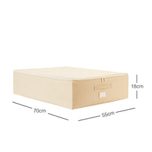 Ocean Home Textile Storage Box, Herringbone Pattern, Beige