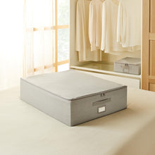Ocean Home Textile Storage Box, Herringbone Pattern, Gray