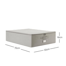 Ocean Home Textile Storage Box, Herringbone Pattern, Gray