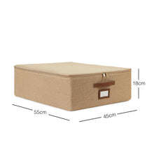 Ocean Home Textile Jute Storage Box, Medium