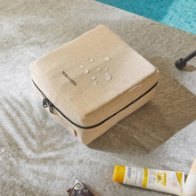 Ocean Home Textile Thermal Insulated Jute Linen Makeup Bag