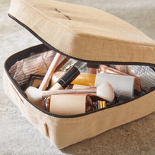 Ocean Home Textile Thermal Insulated Jute Linen Makeup Bag