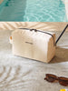 Ocean Home Textile Thermal Insulated Jute Linen Makeup Bag