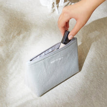 Ocean Home Textile Thermal Insulated Jute Linen Makeup Bag, Grey