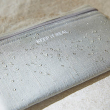 Ocean Home Textile Thermal Insulated Jute Linen Makeup Bag, Grey