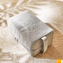 Ocean Home Textile Thermal Insulated Jute Linen Makeup Bag, Grey