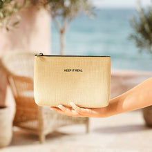 Ocean Home Textile Thermal Insulated Jute Linen Makeup Bag
