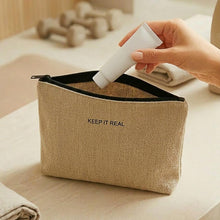 Ocean Home Textile Thermal Insulated Jute Linen Makeup Bag