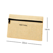 Ocean Home Textile Thermal Insulated Jute Linen Makeup Bag