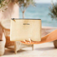 Ocean Home Textile Thermal Insulated Jute Linen Makeup Bag